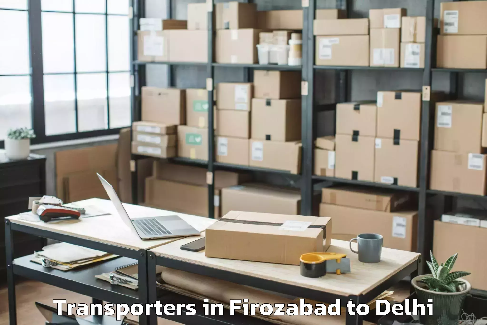 Book Firozabad to Rajouri Garden Transporters Online